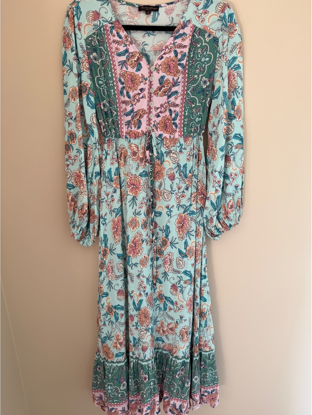 M/12 Caroline Morgan boho dress, like new